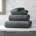 China wholesale 600 gram 100% Cotton 4 Piece gray Bath Towel